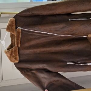Men's Brown Shearling Jacket